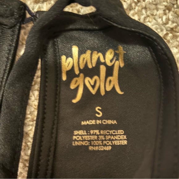 Planet Gold Rhinestone Trim Dress with Asymmetric Hem - Picture 5 of 6